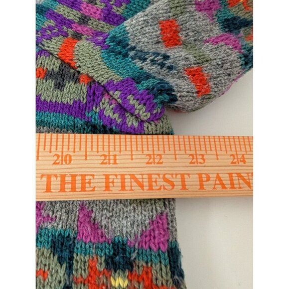 Chaps Fair Isle Sweater Womens Size XL Gray Southwestern Western Long Sleeve - Picture 7 of 8